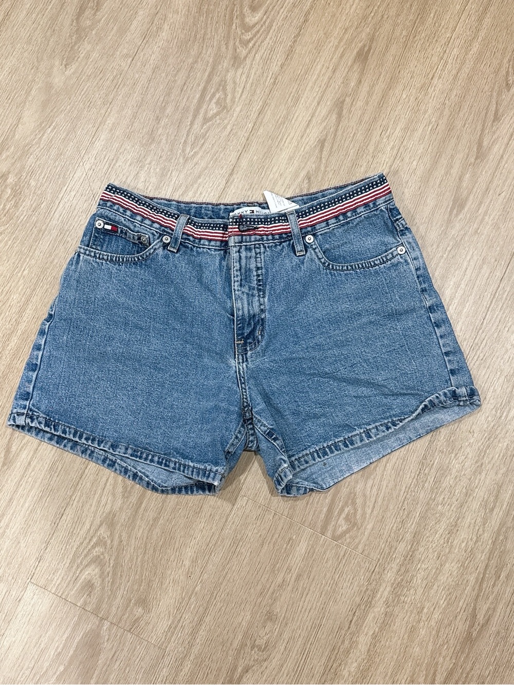 Tommy Hilfiger Denim Shorts with Red, White & Navy Trim